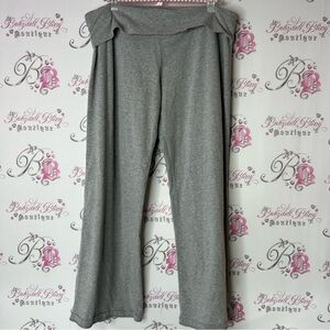 Fold over pants Gray Wide-Leg Pants comfy grey no tags no size